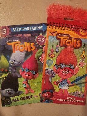 Trolls Book & Sketch Book Lot